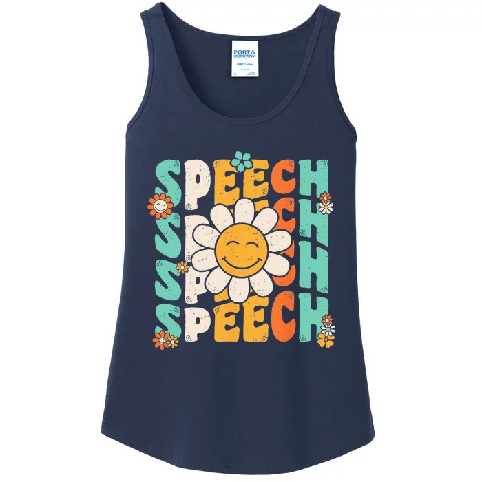 Speech Therapy Retro Speech Language Pathologist Therapist Ladies Essential Tank