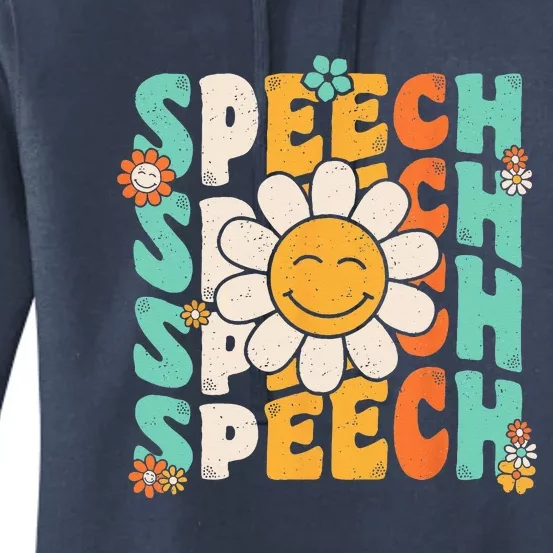 Speech Therapy Retro Speech Language Pathologist Therapist Women's Pullover Hoodie