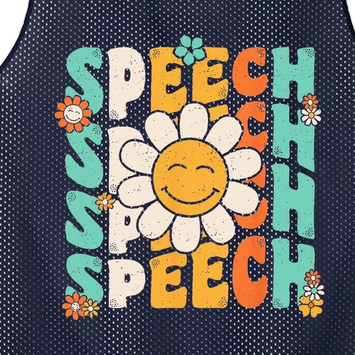 Speech Therapy Retro Speech Language Pathologist Therapist Mesh Reversible Basketball Jersey Tank