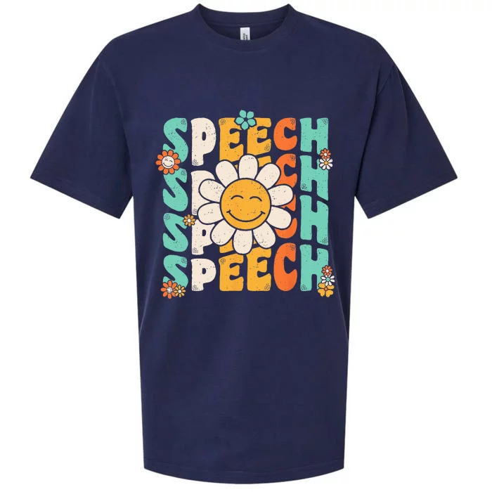 Speech Therapy Retro Speech Language Pathologist Therapist Sueded Cloud Jersey T-Shirt