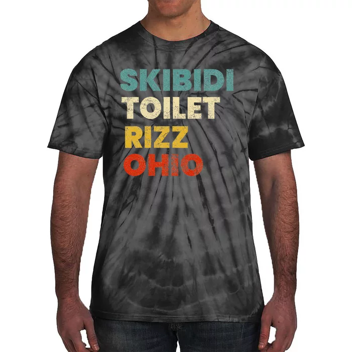 S.K.I.B.I.D.I. Toilet Rizz Ohio Tie-Dye T-Shirt