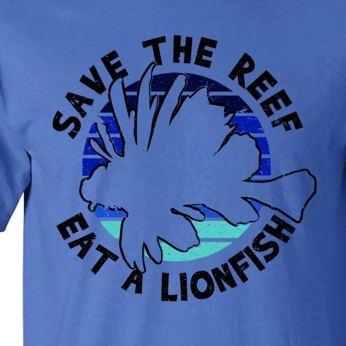 Save The Reef Eat A Lionfish Ozean Freediving Scuba Diving Gift Tall T-Shirt