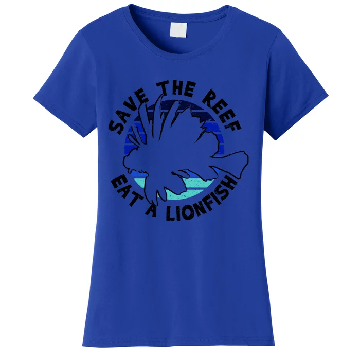 Save The Reef Eat A Lionfish Ozean Freediving Scuba Diving Gift Women's T-Shirt