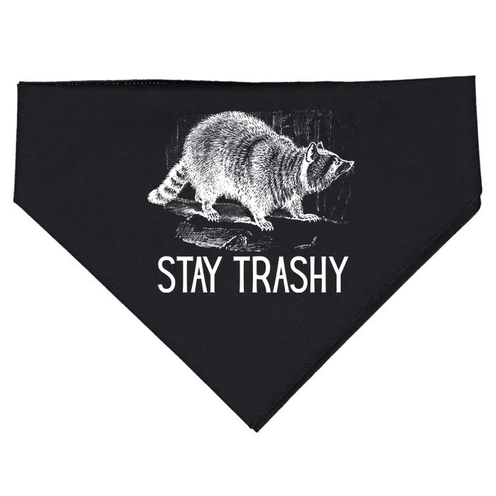 Stay Trashy Raccoon Funny Meme USA-Made Doggie Bandana