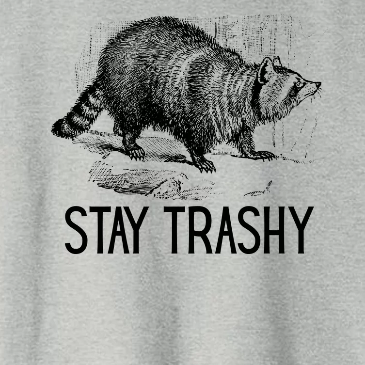 Stay Trashy Raccoon Funny Meme Women's Crop Top Tee