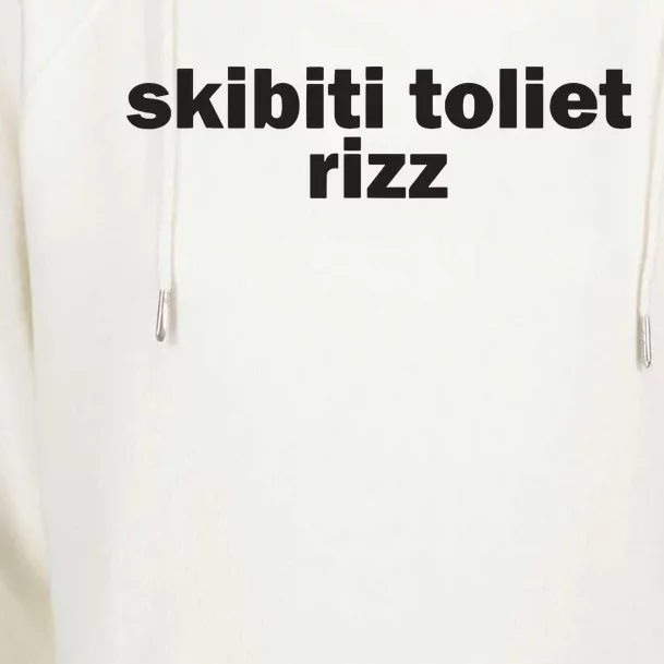 Skibiti Toilet Rizz Funny Viral Influencer Brain Rot Slang Womens Funnel Neck Pullover Hood