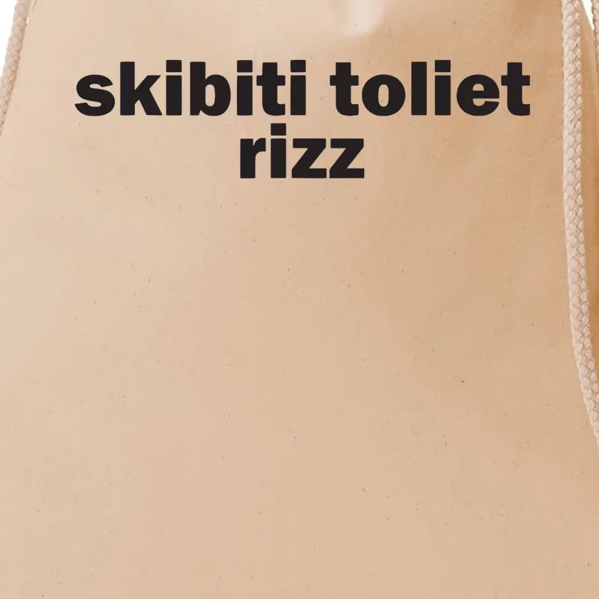 Skibiti Toilet Rizz Funny Viral Influencer Brain Rot Slang Drawstring Bag