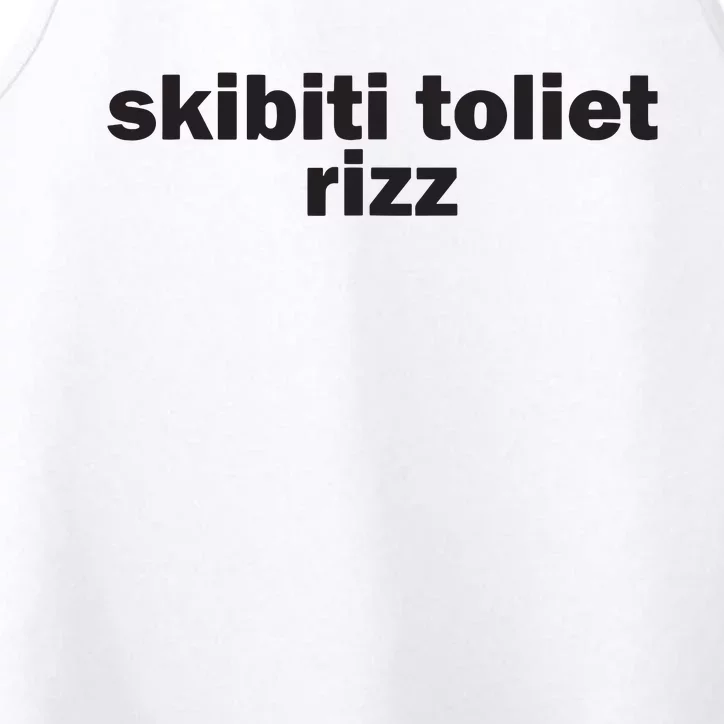 Skibiti Toilet Rizz Funny Viral Influencer Brain Rot Slang Performance Tank