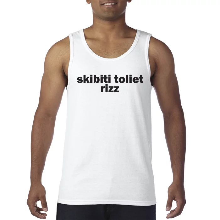 Skibiti Toilet Rizz Funny Viral Influencer Brain Rot Slang Tank Top