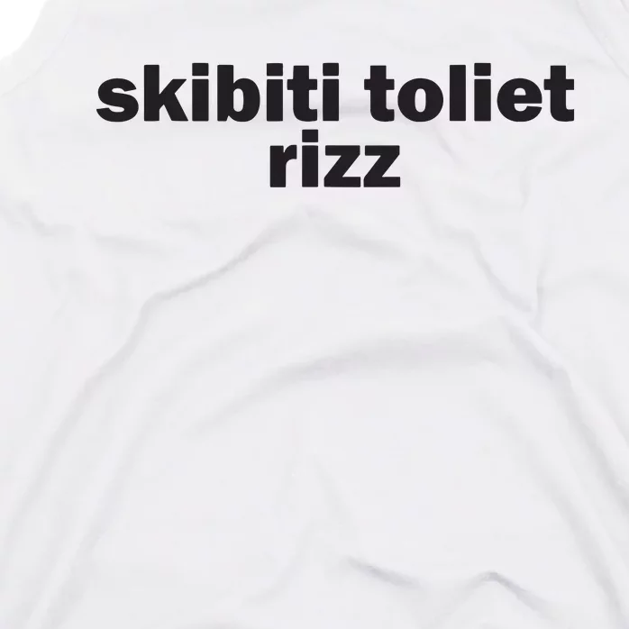 Skibiti Toilet Rizz Funny Viral Influencer Brain Rot Slang Tank Top