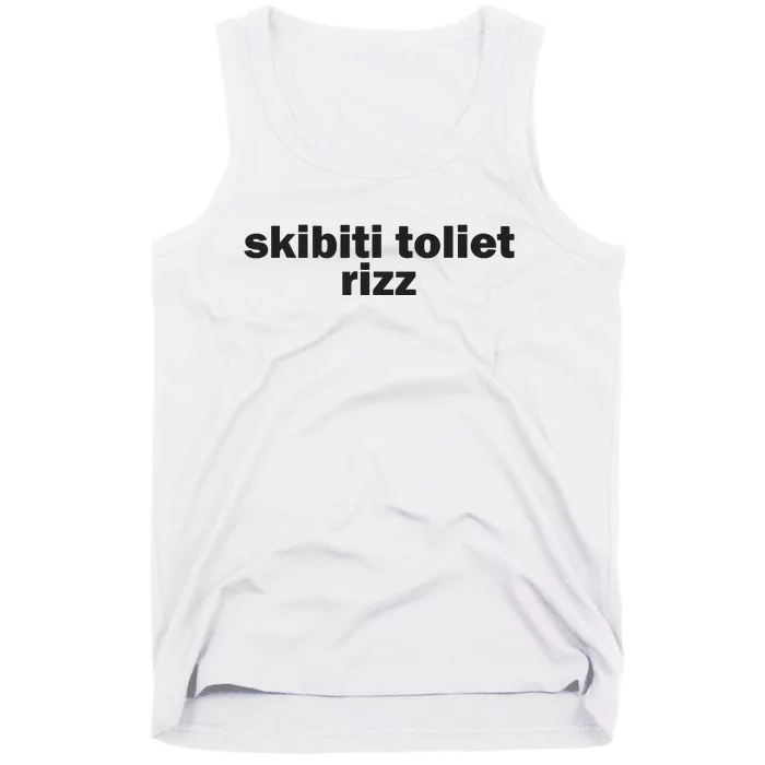 Skibiti Toilet Rizz Funny Viral Influencer Brain Rot Slang Tank Top