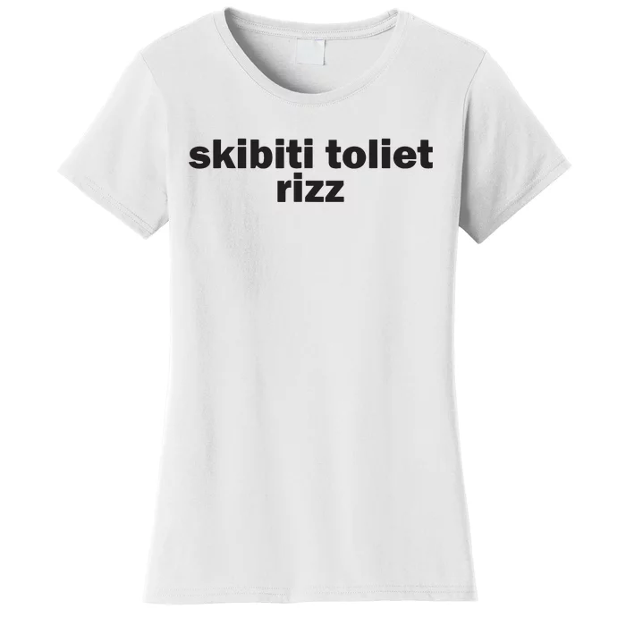 Skibiti Toilet Rizz Funny Viral Influencer Brain Rot Slang Women's T-Shirt