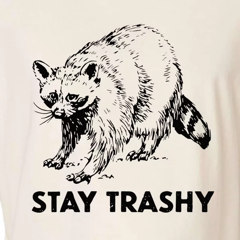 Stay Trashy Raccoon Garment-Dyed Women's Muscle Tee