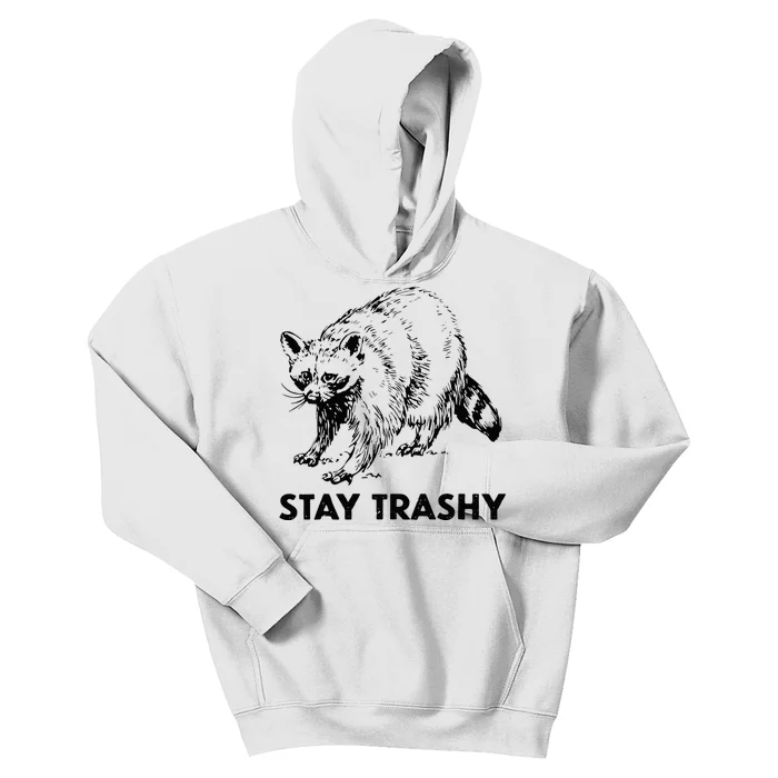 Stay Trashy Raccoon Kids Hoodie