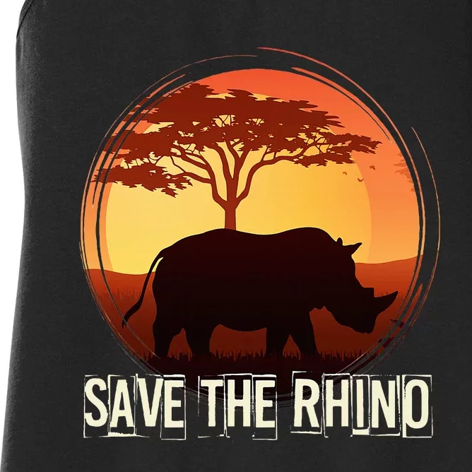 Save The Rhino Women's Racerback Tank