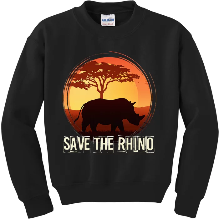 Save The Rhino Kids Sweatshirt