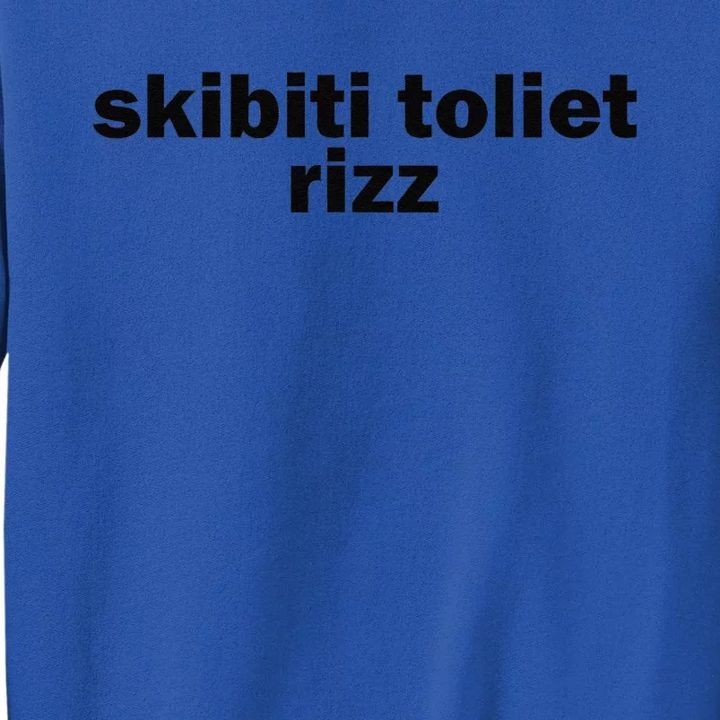 Skibiti Toilet Rizz Funny Viral Influencer Brain Rot Slang Tall Sweatshirt