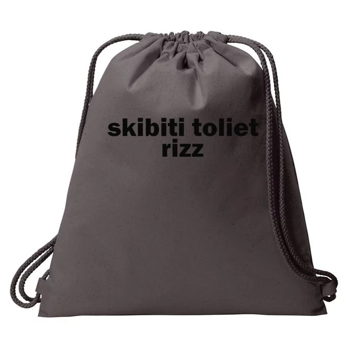 Skibiti Toilet Rizz Funny Viral Influencer Brain Rot Slang Drawstring Bag