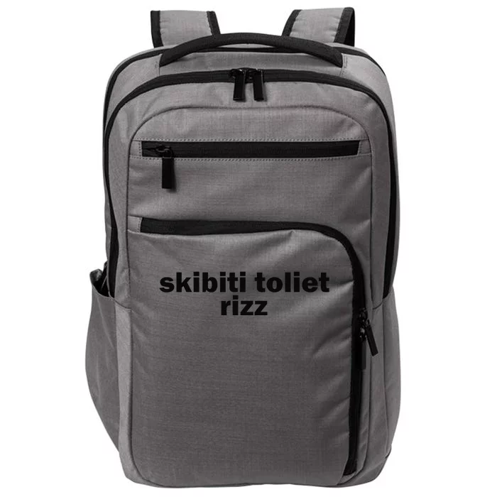 Skibiti Toilet Rizz Funny Viral Influencer Brain Rot Slang Impact Tech Backpack