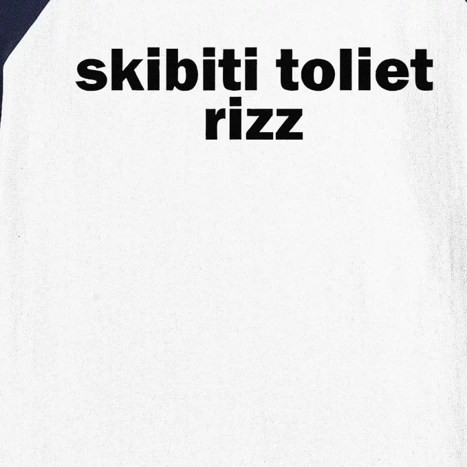 Skibiti Toilet Rizz Funny Viral Influencer Brain Rot Slang Baseball Sleeve Shirt