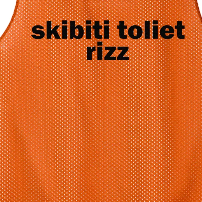 Skibiti Toilet Rizz Funny Viral Influencer Brain Rot Slang Mesh Reversible Basketball Jersey Tank