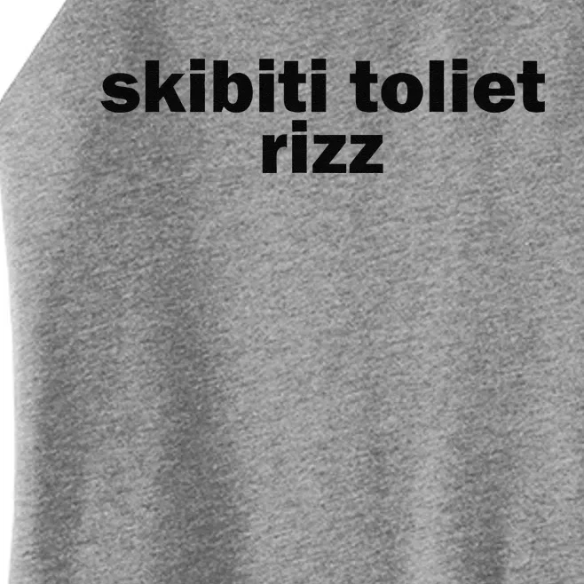 Skibiti Toilet Rizz Funny Viral Influencer Brain Rot Slang Women’s Perfect Tri Rocker Tank