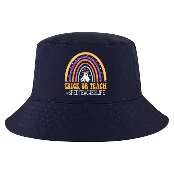 Sped Teacher Rainbow Trick or teach Funny Wo Halloween Cool Comfort Performance Bucket Hat