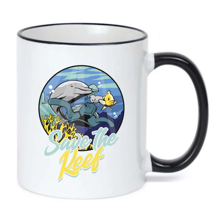 Save The Reefs Climate Change Turtle Reef Gift Black Color Changing Mug