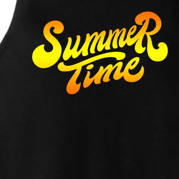 Summer Time Retro Ladies Tri-Blend Wicking Tank