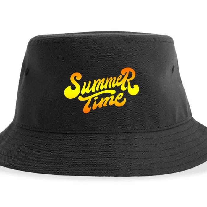 Summer Time Retro Sustainable Bucket Hat