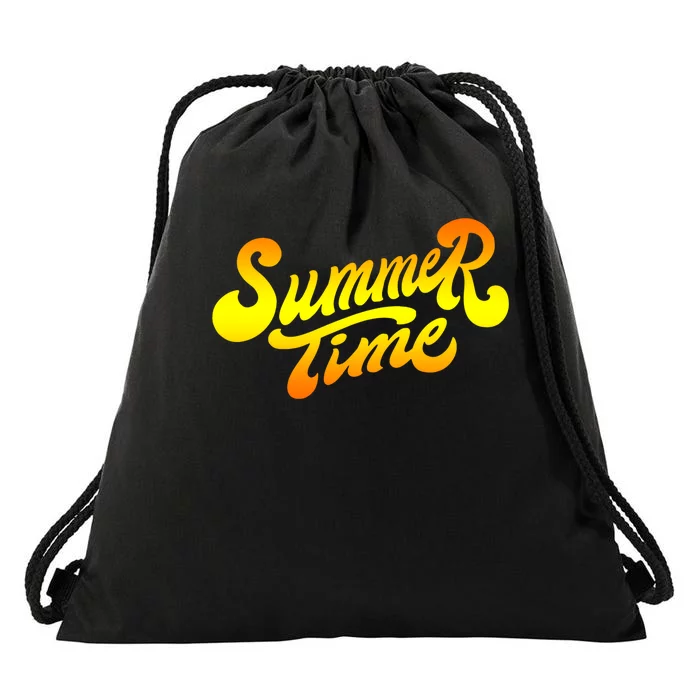 Summer Time Retro Drawstring Bag