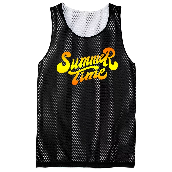 Summer Time Retro Mesh Reversible Basketball Jersey Tank