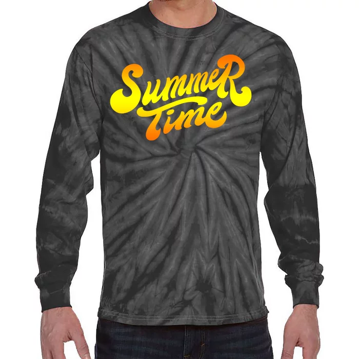 Summer Time Retro Tie-Dye Long Sleeve Shirt