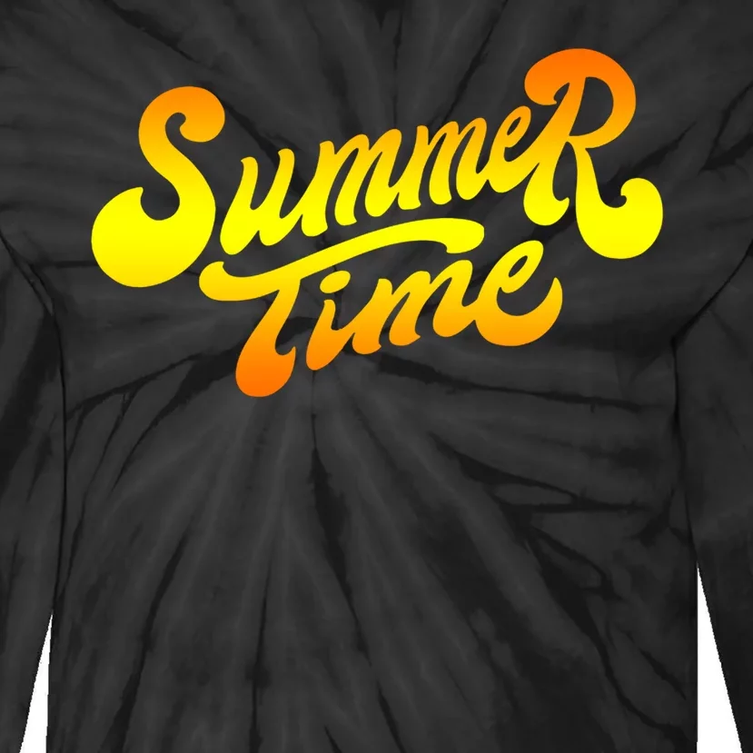 Summer Time Retro Tie-Dye Long Sleeve Shirt