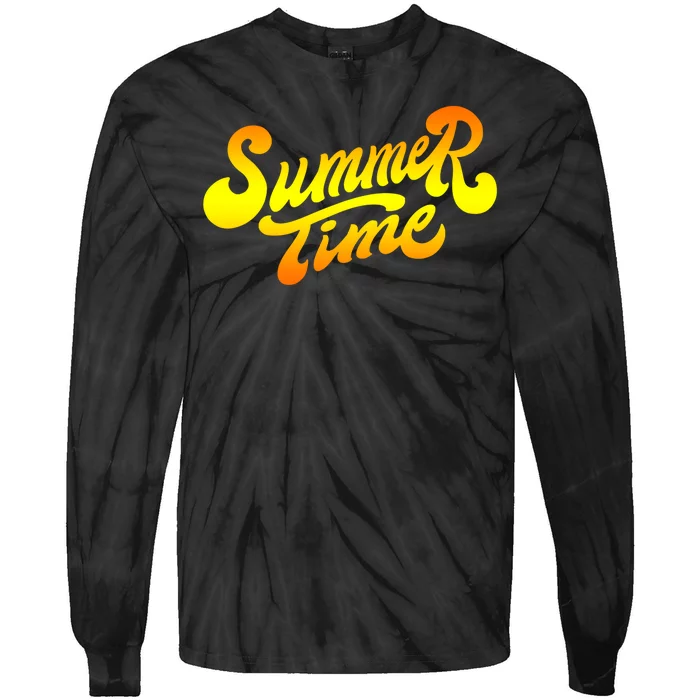 Summer Time Retro Tie-Dye Long Sleeve Shirt