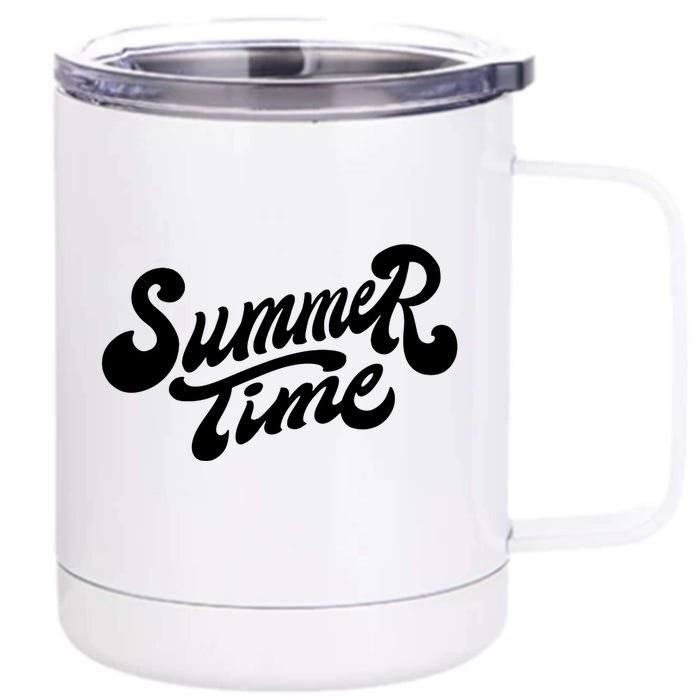 Summer Time Retro Front & Back 12oz Stainless Steel Tumbler Cup