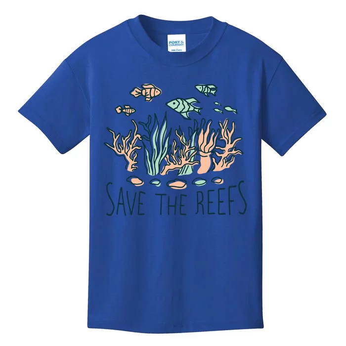 Save The Reefs Abstract Art Design Featuring The Coral Reefs Gift Kids T-Shirt