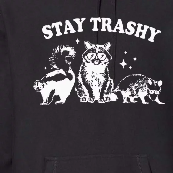 Stay Trashy Raccoon Opossum Skunk Premium Hoodie