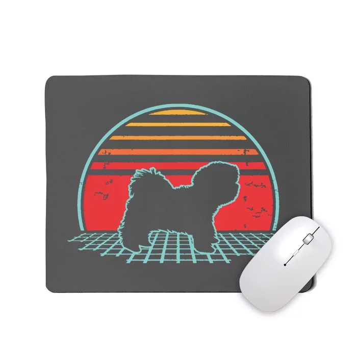 Shih Tzu Retro Vintage Dog Lover 80s Style Gift Mousepad