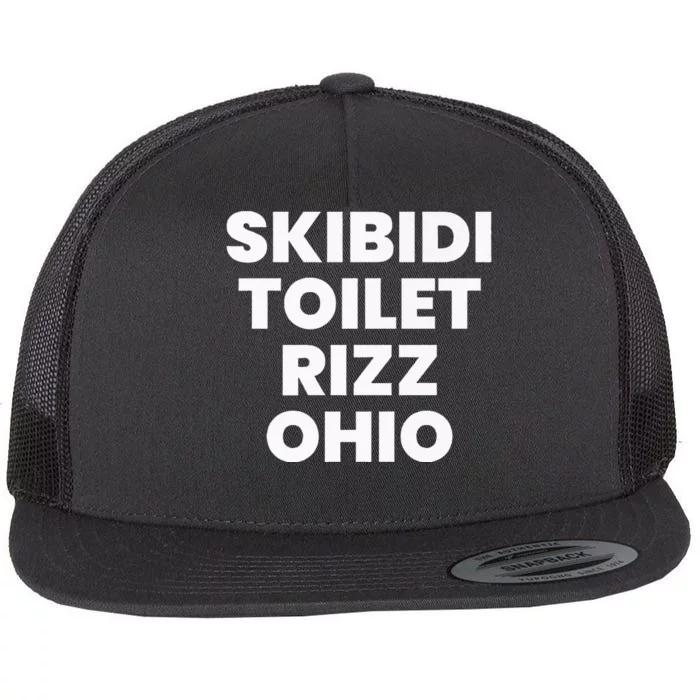 S.K.I.B.I.D.I. Toilet Rizz Ohio Flat Bill Trucker Hat