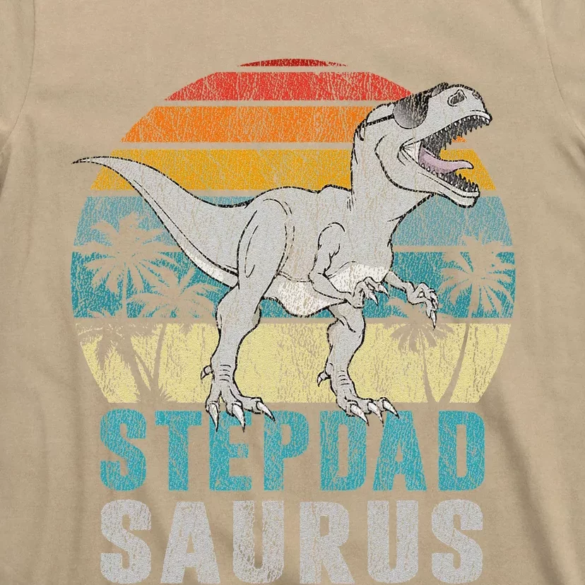 Stepdadsaurus T Rex Dinosaur Stepdad Saurus Fathers Day T-Shirt