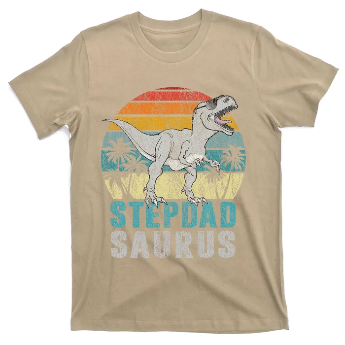 Stepdadsaurus T Rex Dinosaur Stepdad Saurus Fathers Day T-Shirt