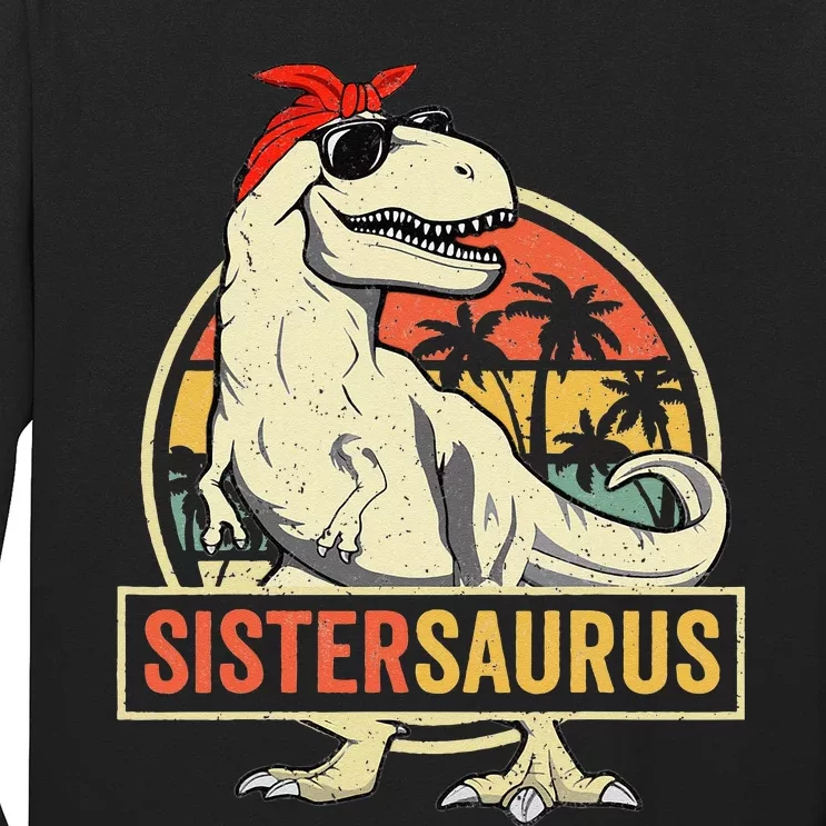 Sistersaurus T Rex Dinosaur Sister Saurus Family Matching Long Sleeve Shirt