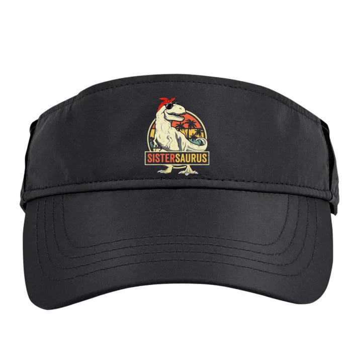 Sistersaurus T Rex Dinosaur Sister Saurus Family Matching Adult Drive Performance Visor