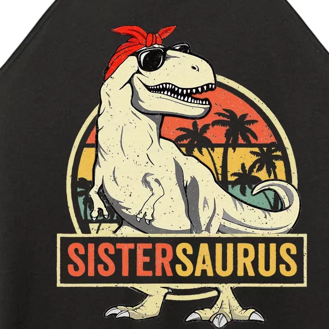 Sistersaurus T Rex Dinosaur Sister Saurus Family Matching Women’s Perfect Tri Rocker Tank