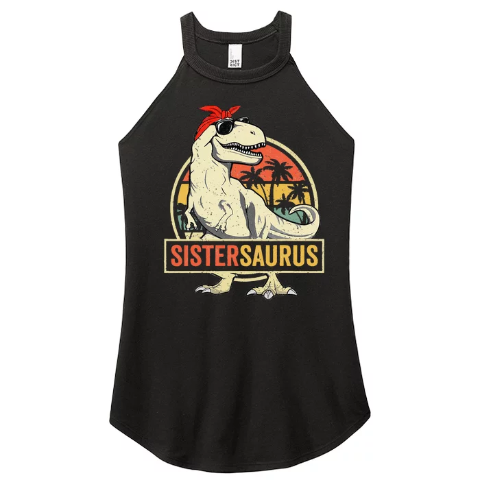 Sistersaurus T Rex Dinosaur Sister Saurus Family Matching Women’s Perfect Tri Rocker Tank