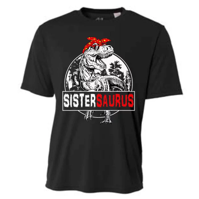 Sistersaurus T rex Dinosaur Sister Saurus Family Matching Cooling Performance Crew T-Shirt