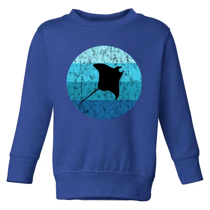 Stingray Ta Ray Retro Vintage Ocean Water Animal Gift Toddler Sweatshirt