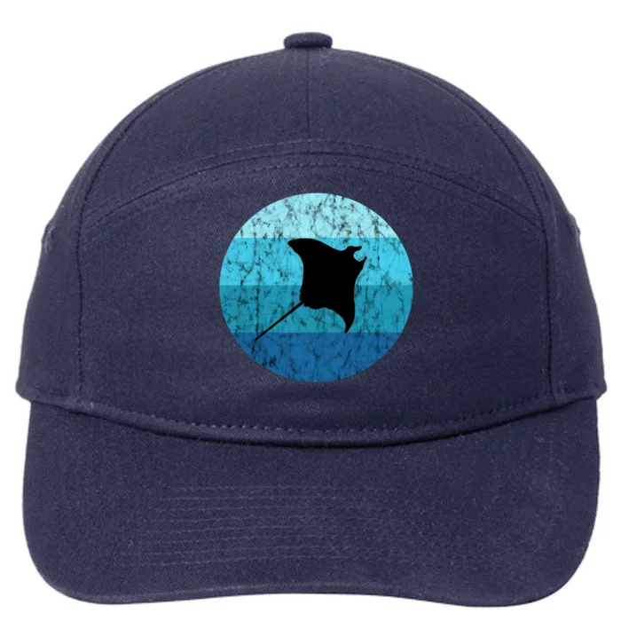 Stingray Ta Ray Retro Vintage Ocean Water Animal Gift 7-Panel Snapback Hat