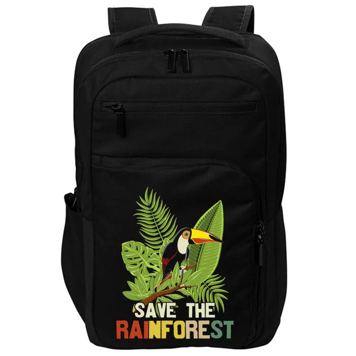 Save The Rainforest Earth Day Retro Style Impact Tech Backpack